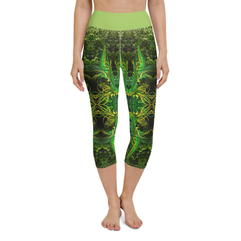 Green Goddess Yoga Capri Leggings